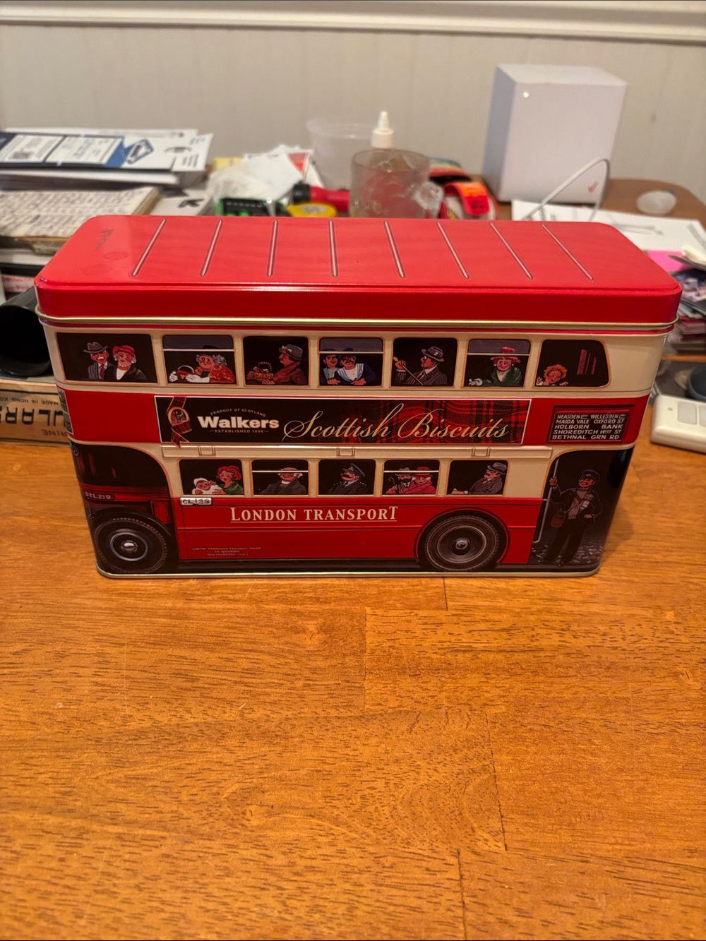 Double Decker Bus Tin Scotland Walkers Scottish Biscuits London Transport *EMPTY